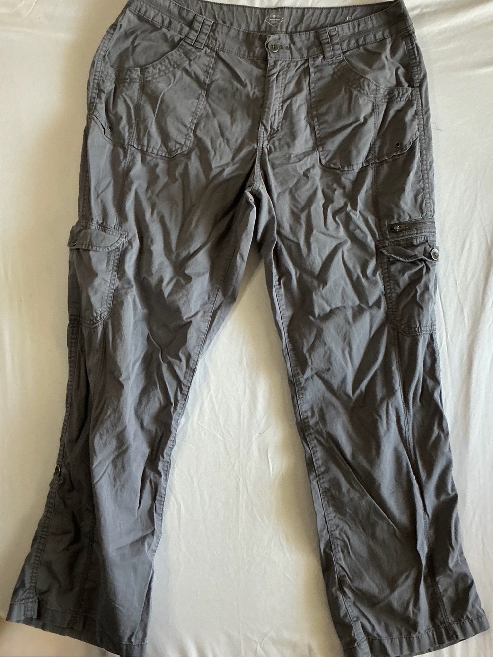 St. John's Bay Women's Cargo Capris in Gray